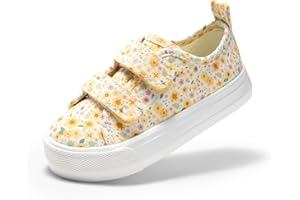 DREAM PAIRS Kid Toddler Sneakers Shoes Boys Girls Canvas with Cartoon Dual Hook and Loops for School Walking