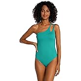 La Blanca Womens Island Goddess Strappy One Shoulder One Piece Swimsuit