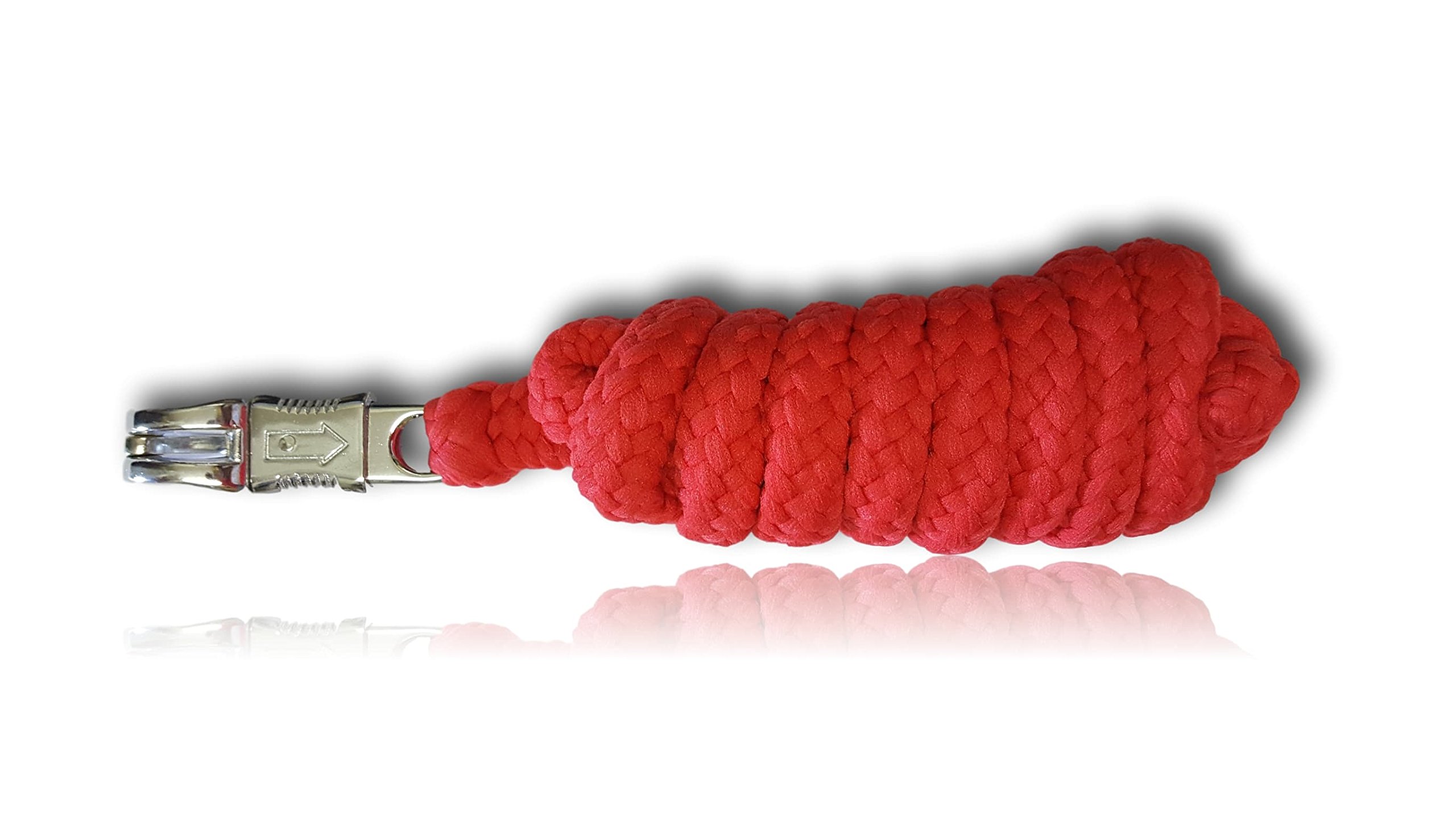 Lead rope with panic hook for horse in various stylish designs. Leash, ties pony, donkey, goat