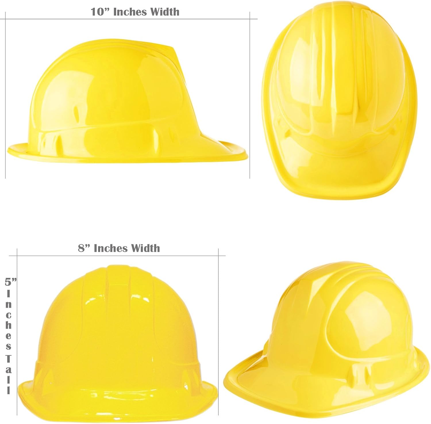 Anapoliz Toy Construction Hard Hats | 20 Pcs. Soft Plastic Yellow Kids Party Hat | Children’s Engineer, Building Dress Up Hats | Theme Favor Caps: Clothing