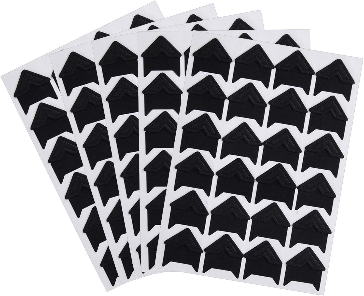 Electomania 5 Sheets Photo Corners Self Adhesive Photo Mounting Sticker Paper Corner Stickers for Scrapbooking Album （Black）