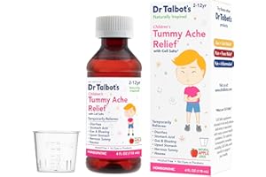 Dr. Talbot's Children's Tummy Ache Relief Medicine - 4 oz - Includes Dosage Cup - for 2-12 Years Old - Natural Apple Flavor (Packaging Varies)