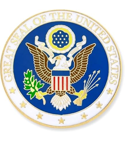Presidential Seal Eagle Crest Ring - Silver Surgical Steel 316L - Army Military Style Ring