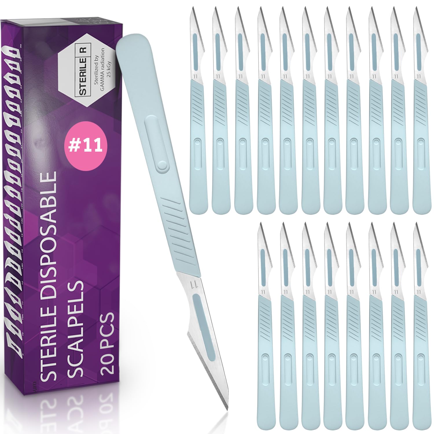Disposable Scalpel Blades with Metal