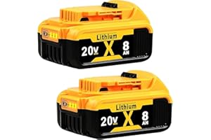 Replacement for Dewalt 20V Max Battery: 8.0Ah Lithium Batteries Compatible with Dewalt Battery DCB208 DCB200 DCB206 DCB205 DC