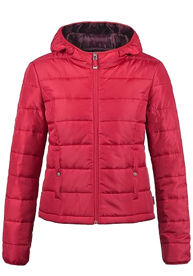 VERO MODA Pamela Damen Übergangsjacke Steppjacke leichte Jacke gefüttert mit Kapuze
