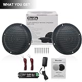 Herdio 160W 4 Inch Ceiling Bluetooth Speaker Kit Water Resistant Black view 7