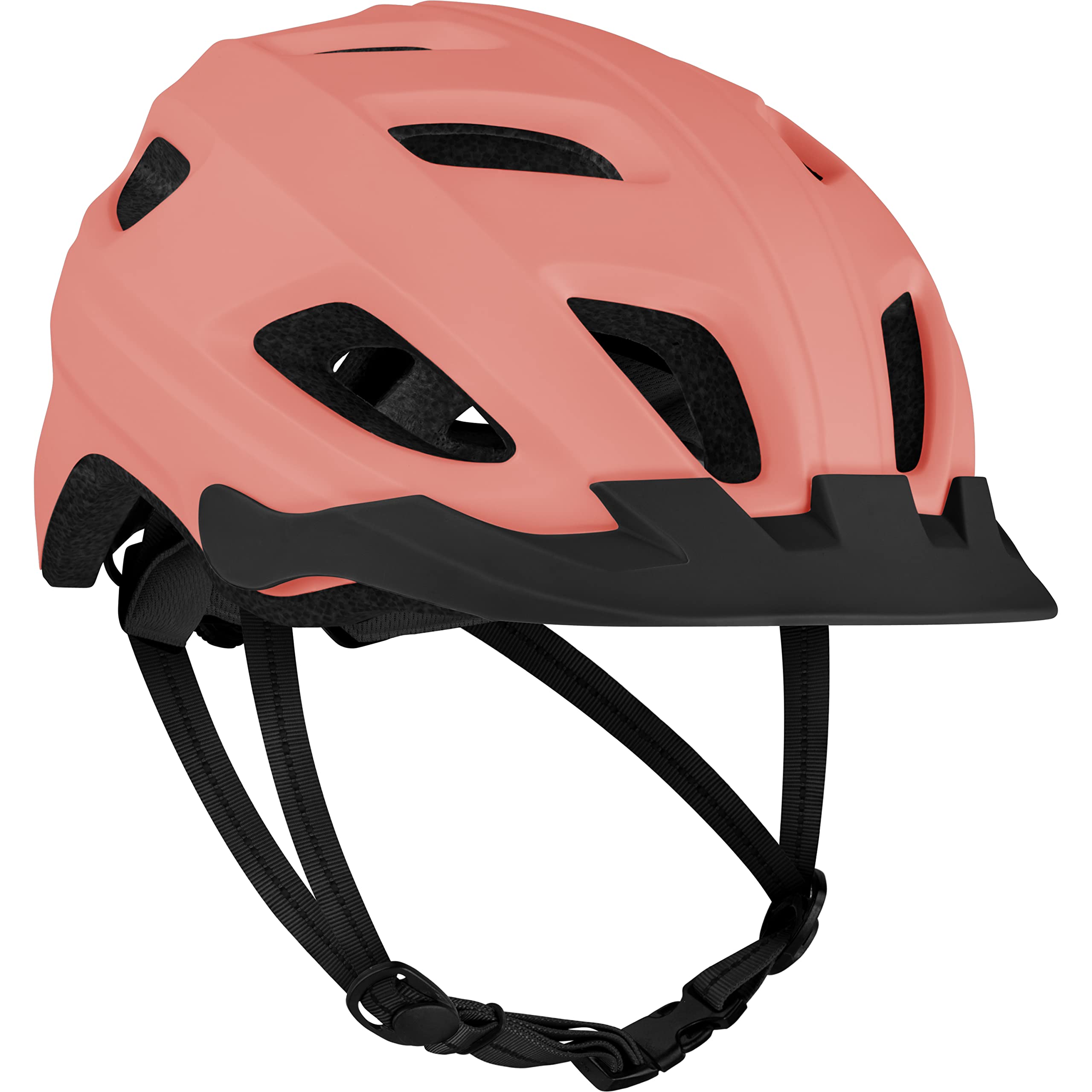 Photo 1 of Retrospec Lennon Bike Helmet with LED Safety Light Adjustable Dial & Removable Visor - Adjustable Bicycle Helmet for Adult Men & Women - Matte Melon One Size