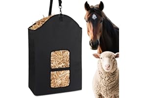 Srefaka Hay Bag Goat Hay Feeder Durable, Easy to Hang, Suitable for Horses, Donkeys, Cows, Sheep, Etc