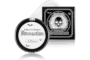 LA CATRINA Goth White Cream to Powder Foundation Makeup, Clown White Face Body Paint Concealer for Kids & Adults, Long Lasting Greasepaint for Halloween Makeup Cosplay Joker Vampire Ghost SFX Theater Film Stage