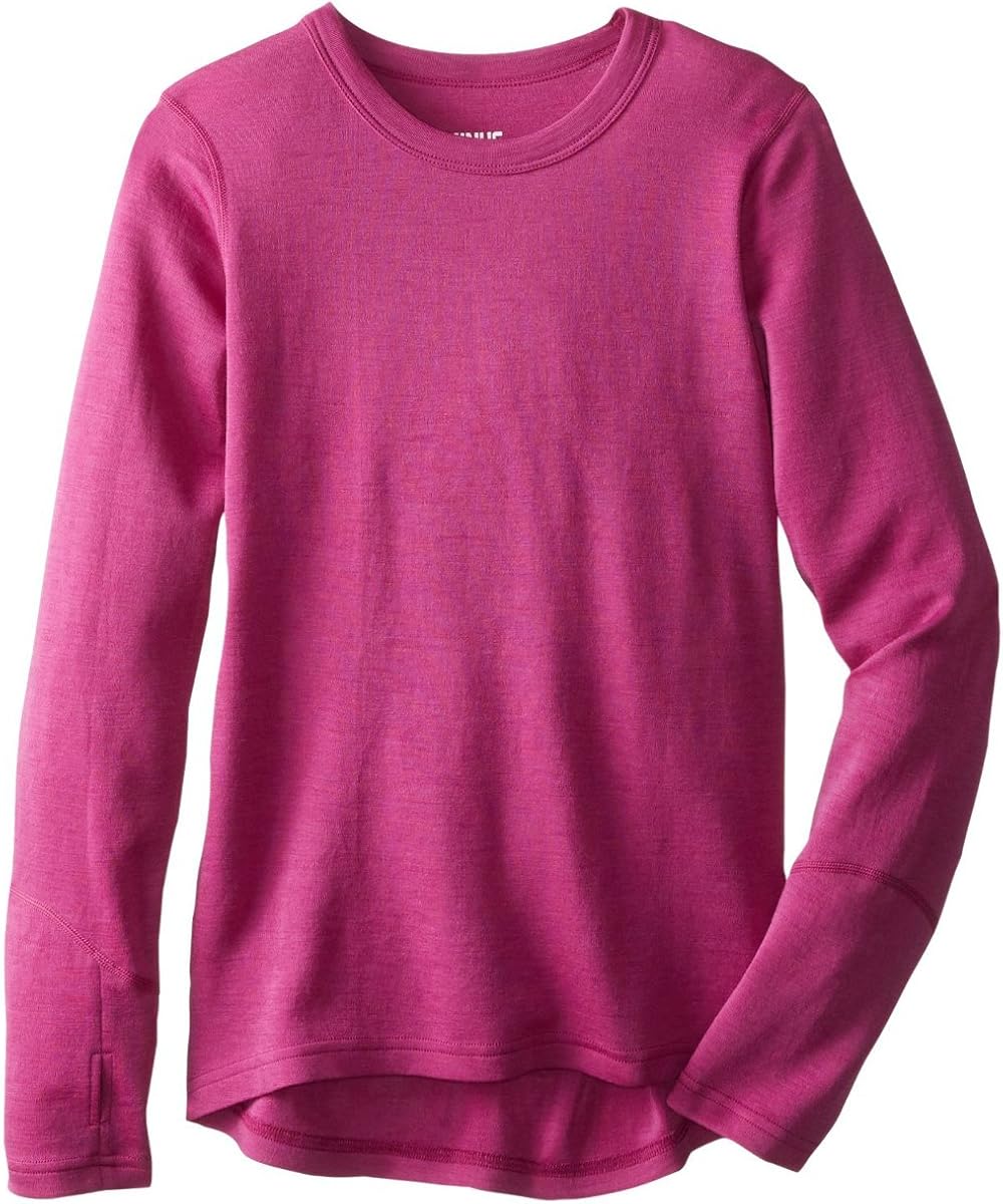 Minus33 Merino Wool 5700 Lilly Girls Midweight Crew - Anti Odor No Itch Renewable Fabric : Clothing