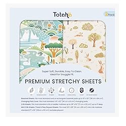 TotAha Premium Stretchy Crib Sheets
