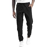 THE GYM PEOPLE Mens' Fleece Joggers Pants with Deep Pockets in Loose-fit Style