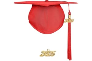 Happy Secret Matte Graduation Cap with 2025 Tassel for Adults High School and Bachelor Master