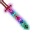 Fun Central LED Light Up Pixel 8-Bit Toy Sword for Kids (Red, 24")