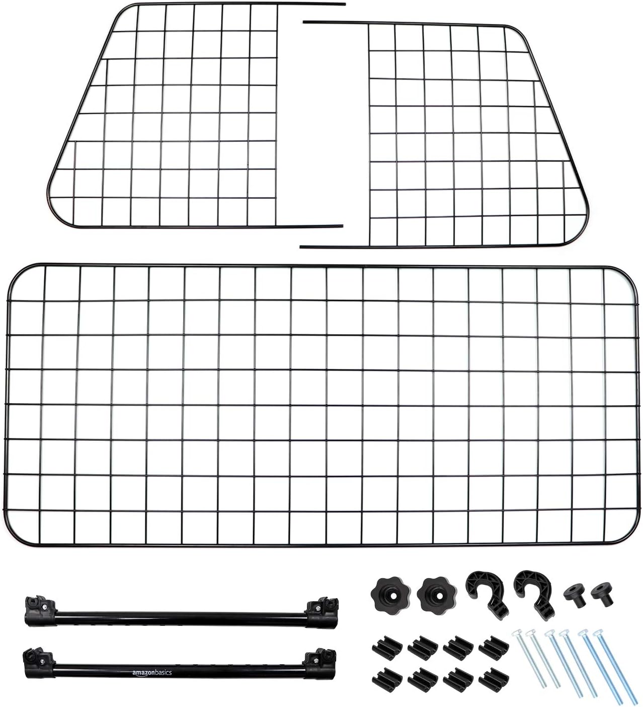  Basics Adjustable Dog Car Barrier - 16-Inch, Black: Automotive