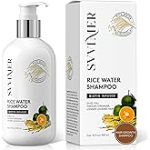 Svvimer Rice Water Hair Growth Shampoo - Biotin Thickening Shampoo for Hair Loss and Thinning - Sulfate Free for Women and Men 10 Fl Oz (Pack of 1)