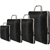 Waihoeer Packing Cubes for Travel, 4 Set Compression Packing Organizers for Suitcases Carry on Luggage
