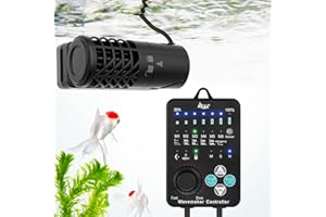 AQQA Aquarium Wave Maker Magnetic Adjustable Cross Flow Pump with Controller DC Gyre Wavemaker 1059 GPH Water Circulation Pum