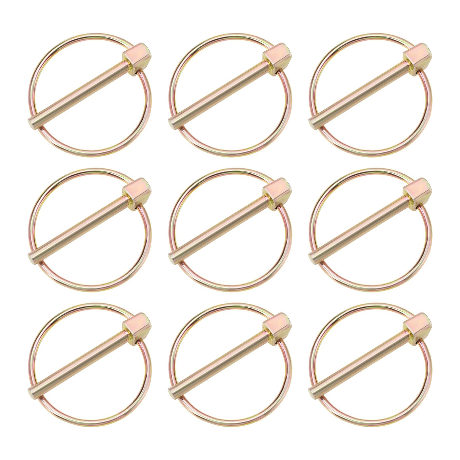 EMSea 25PCS Heavy Duty Lynch Pin Cotter Pins Assortment Kit 4.5x40mm Galvanized Carbon Steel for Farm Tractors Trailers Trucks Mowers Garden Linch Pin