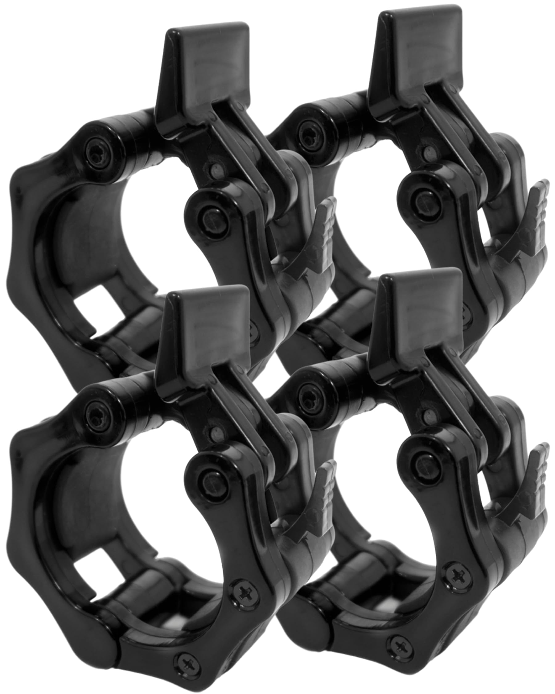 The Pure Blue 2 x Pairs of 30mm Barbell Collar Clamps Weight Clips for Barbells, Dumbbells, Bars. Weightlifting and Strength Training Essential. Gym Accessories and Fitness Equipment.