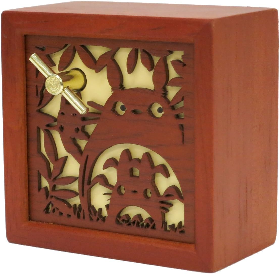 Ghibli next Totoro wood carving relief BOX type Music Box Totoro