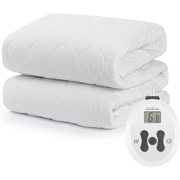 Amazon.com: Sunbeam Polyester Wi-Fi Connected Mattress Pad, Electric  Blanket, 10 Heat Settings, Full Size : Home u0026 Kitchen