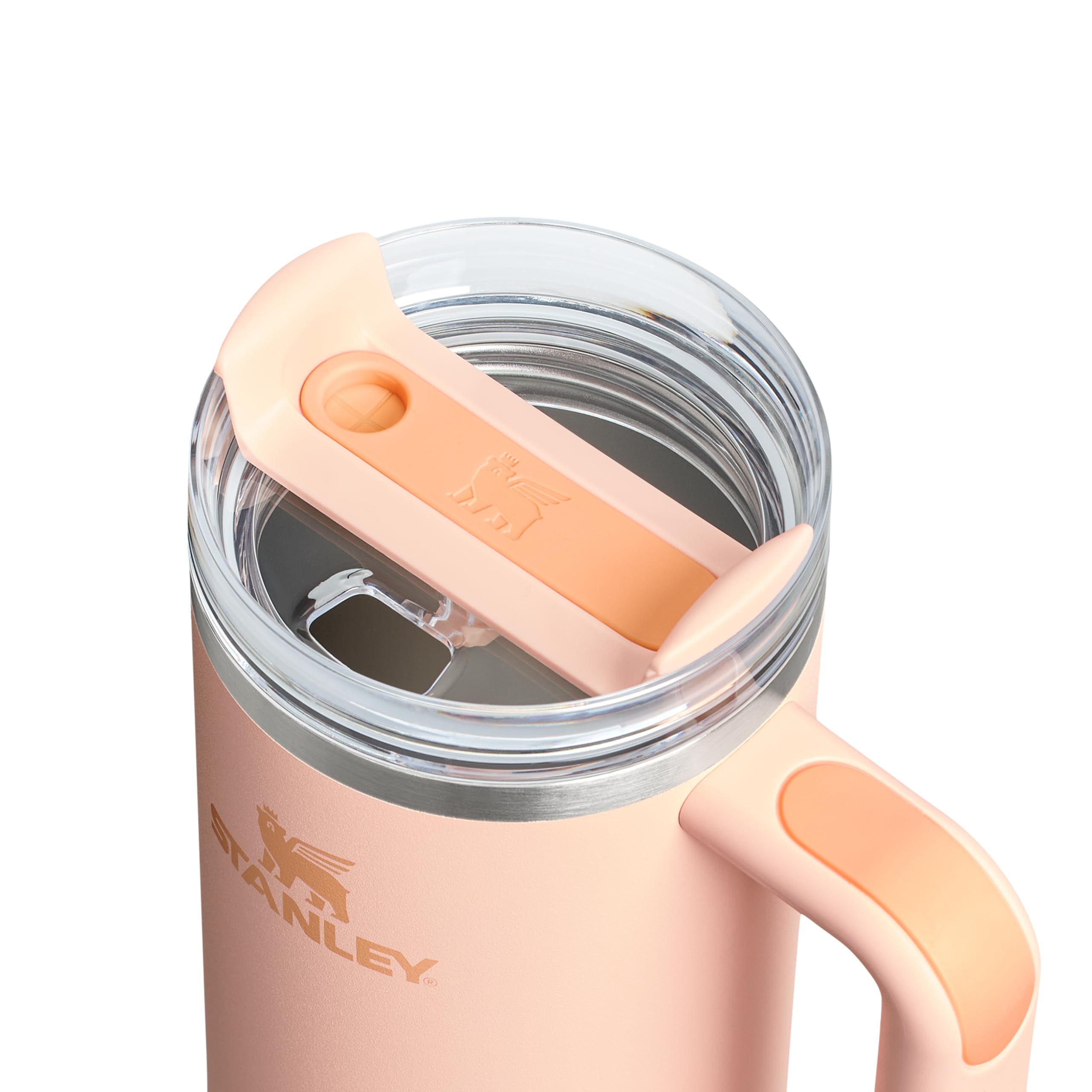 STANLEY 1913 Quencher H2.0 Flowstate Trinkflasche Mit Strohhalm 0.89L - Thermobecher Kühlt 9 Stunden - 40 Stunden Eisgekühlt - Thermosflasche BPA Frei - Edelstahl Trinkbecher - Orange Cream 8