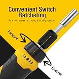 AZUNO 24-in-1 Ratcheting Screwdriver Set Universal Socket 20 CRV Bits Stored view 2