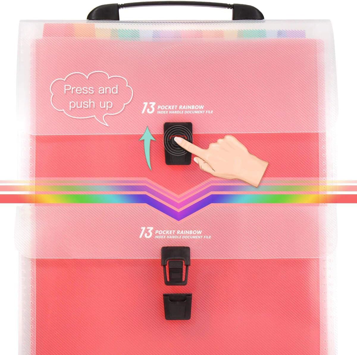 Expanding File Organisers，13 Pockets Filing Document Storage,A4 Size ...