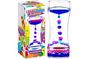 LIVOND Liquid Motion Bubbler Sensory Timer, 2 Minute – Big Calming Sensory Bubble Toy for Kids with Autism ADHD Anxiety or Special Needs (Single Pack)