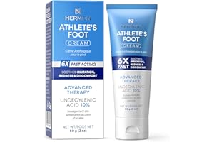 Athlete's Foot Treatment Antifungal Cream: 60g Anti-Fungal Relieves Itching Burning Cracking and Scaling Associated Athletes 