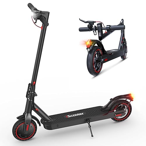 iScooter Electric Scooter, 350W Motor i8/i9 Electric Scooters Adult with Cuise Control, 20-30KM Range, 8.5Inch Tires, 3 Speed Mode, Double Braking System Fast E Scooter for Adults and Teens