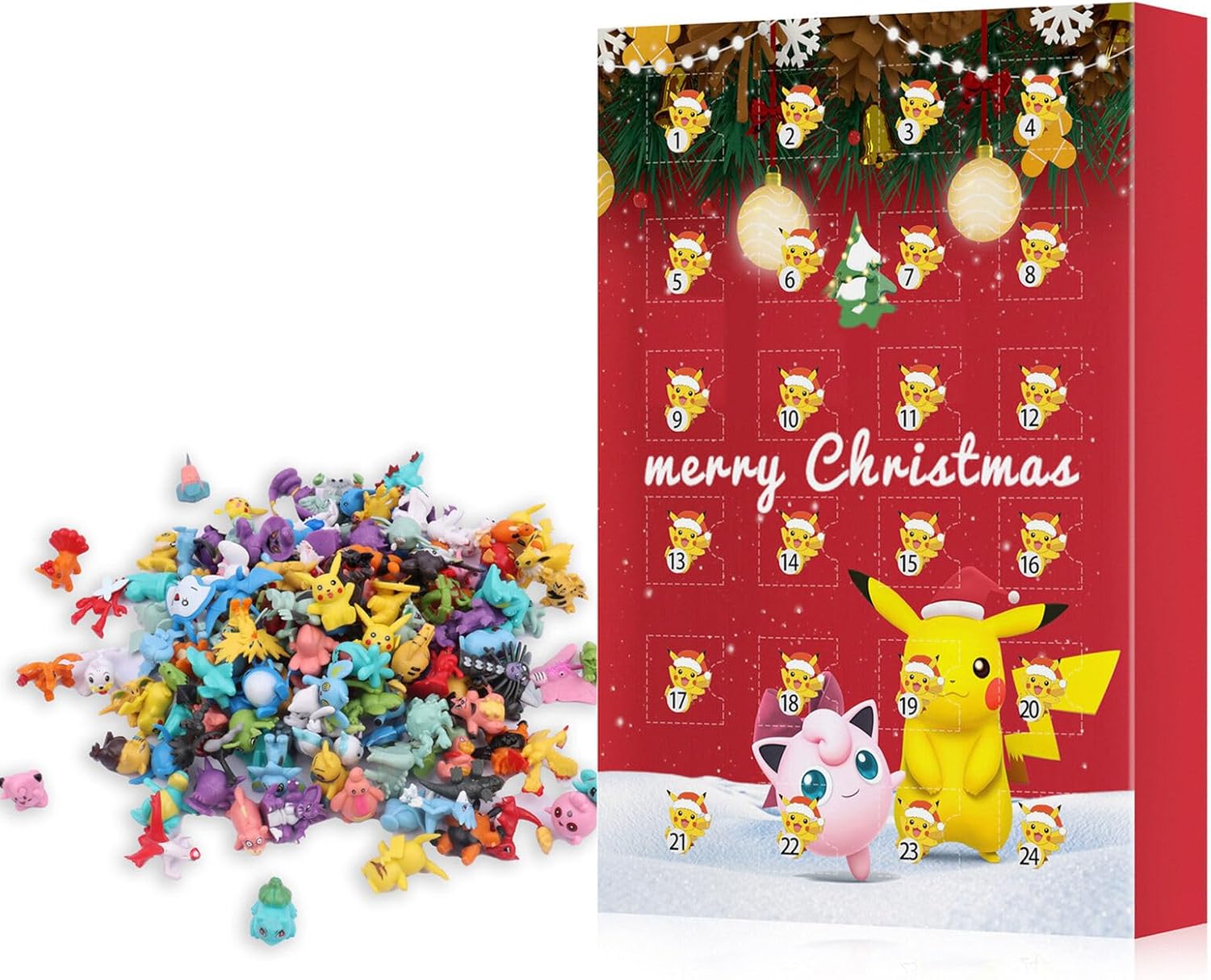Advent Calendars - 2023 Christmas Pokemon Figure 24 Days Countdown Advent Calendar Surprise Gift