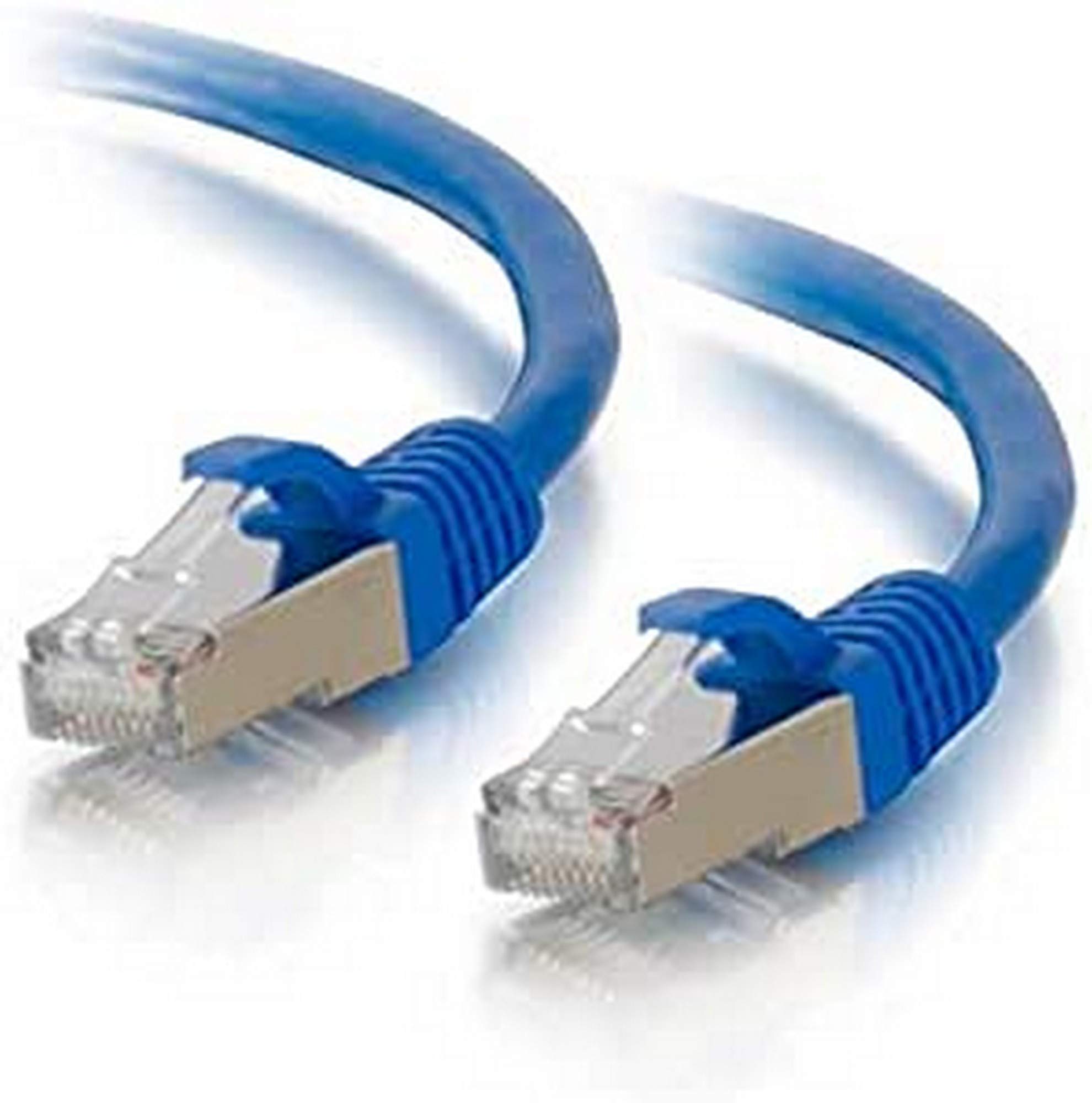 C2G Cat6a Booted Shielded (STP) Network Patch Cable - Patch cable - RJ-45 (M) to RJ-45 (M) - 3 m - STP - CAT 6a - molded, snagless, stranded - blue — image 1