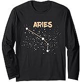 Aries Season Horoscope Zodiac Sign Symbol Funny Aries Long Sleeve T-Shirt