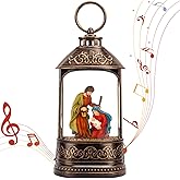 Snow Globe Lantern Nativity Scene, Glitter Lighted Christmas Nativity Snow Globe with Music,Musical Christmas Decorations USB and Battery Operated, Nativity Set Indoor Snow Globes