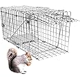 Aazon.co : Heavy Duty Squirrel Trap Huane Anial Live Cage, Sall Rabbits Trap No Kill Live
