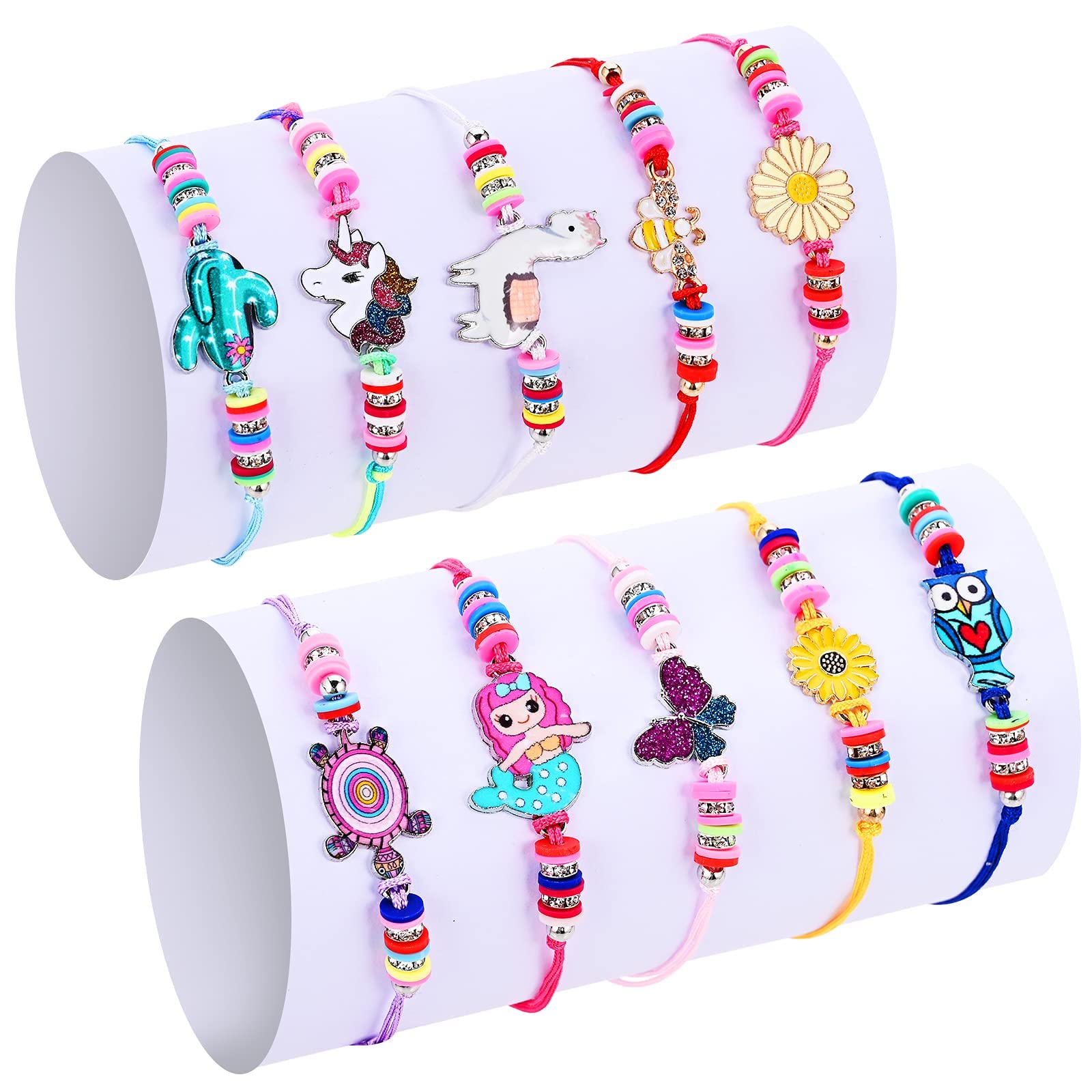 Faburo 30pcs Kids Jewelry for Girls, 10 Necklaces, 10 Rings, 10 Bracelets, Little Girls Jewelry Kids Unicorn Necklace Rings for girls, Kid Bracelets Necklace Birthday Gift Age 2 4 6 8