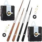 Jadive 2 Pcs Clock Movement Long Shaft, Fit for 16'' Clock, 30 mm Shaft | High Torque DIY Clock Repair Kit with Wooden Hands, Gasket Tools and Hooks for Easy Wall Clock Replacement Projects