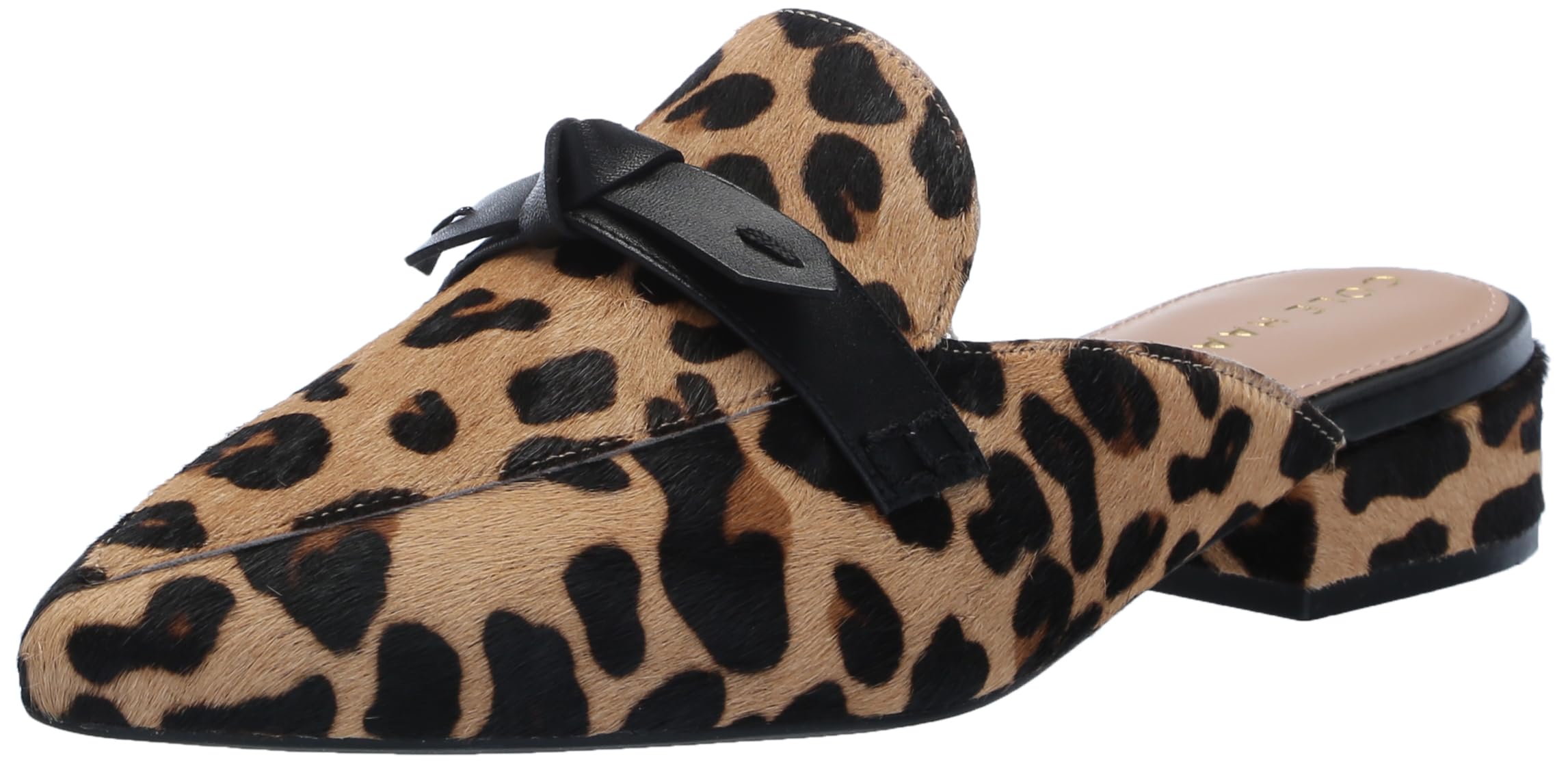 Cole Haan Women’s Piper Bow Mule, Leopard Hair Calf Print, 11