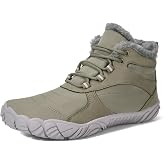 HiGropcore Hike Barefoot Boots Womens Mens Waterproof Winter Barefoot Shoes | Snow Boots,Winter Warm Barefoot Shoes,Fur Lined,Wide Toe Box,Ankle Booties,Fuzzy Plushed Lining,Waterproof Boots