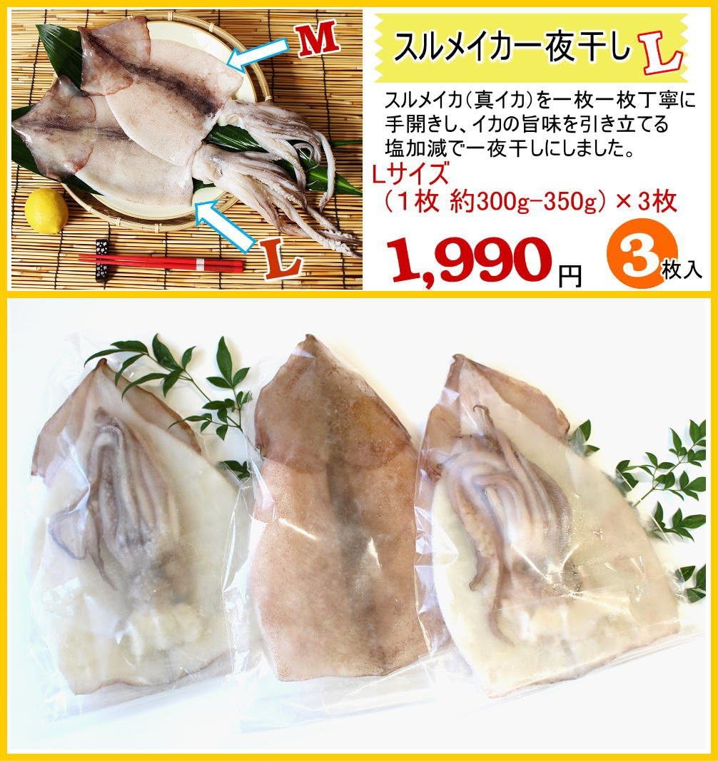 Amazon スルメイカ一夜干し3枚 かるく炙り七味マヨネーズでおつまみに イカの天ぷら フライ 野菜炒め qに 友心 干物 燻製 通販