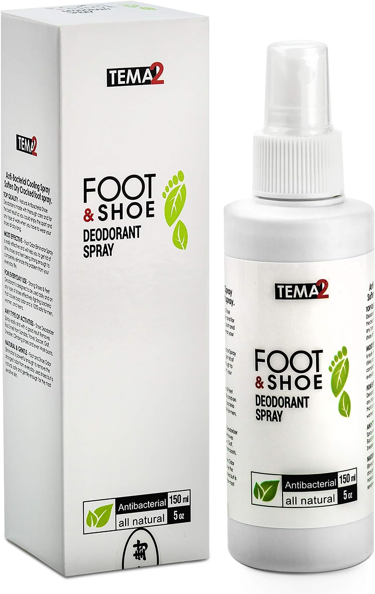 Shoe Deodorizer and Foot Odor Eliminator Spray Strong Feet & Shoe