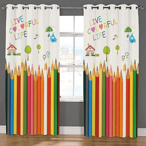 Buy Kind Bliss Kids Curtain For Long Door 9 Feet Multicolor