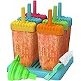 Popsicles Molds, Ozera Set of 6 Reusable Ice Pop Molds Easy Release Popsicle Maker Molds Cream Popcical Molds for Homemade Popsicles With Funnel & Cleaning Brush