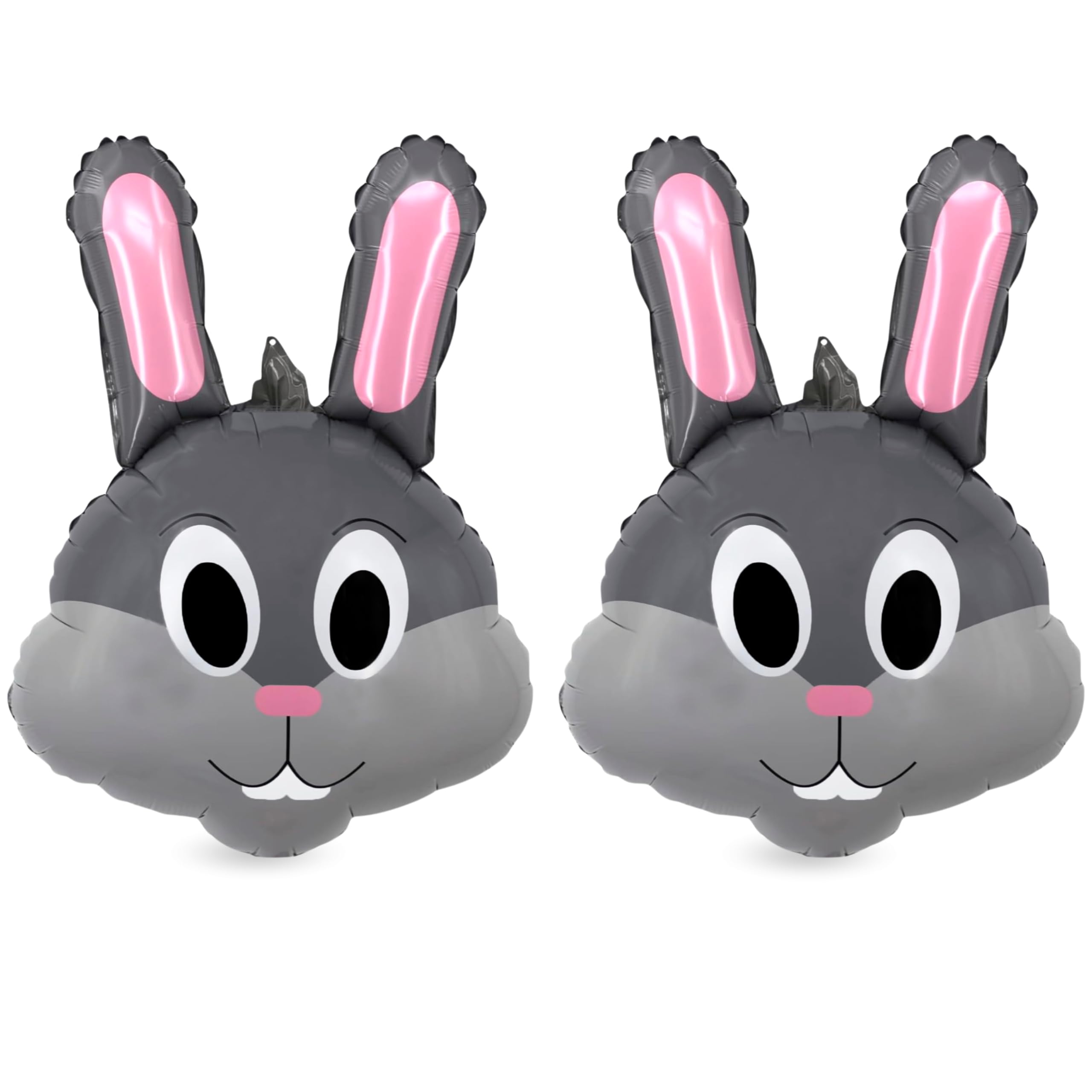 Zebra Balloons Easter Balloons Colour Grey Easter Bunny Balloons Foil Decoration Rabbit Cute Bunny Head 60cm (2 Pack)