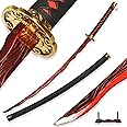 Rivers of Blood Katana 46inchs Carbon Steel Handmade Anime Sword Cosplay Prop for Display and Collection