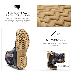 STQ Womens Winter Duck Boots Fashion Side Zipper