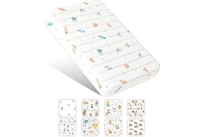 MOONLIGHTFAMILY Moonlight Family Noiseless Pack n Play Mattress, 38”x26” Portable Pack and Play Mattresses, Odorless & Steady Playard Mattress fits ONLY Playpens (28.5 * 39.5"), Bear